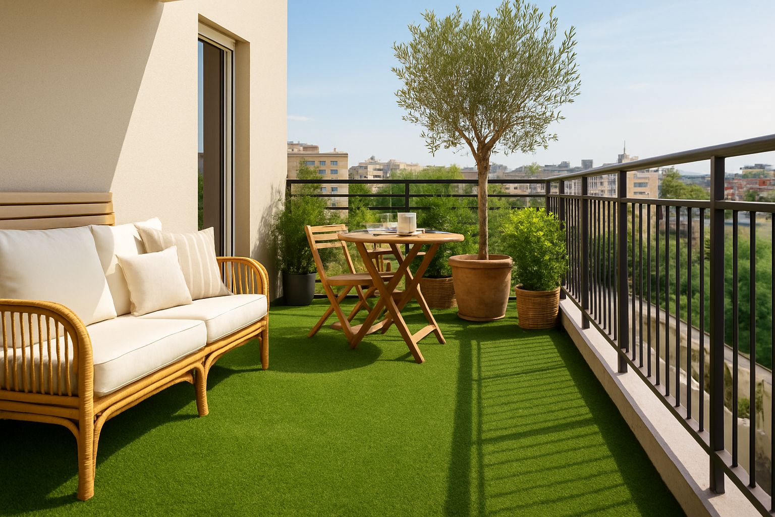 Un’oasi verde sul tuo terrazzo: l’erba sintetica che trasforma lo spazio esterno