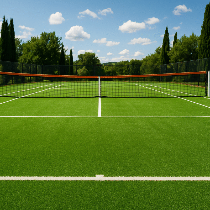 Campi da tennis in erba sintetica comfort prestazione e manutenzione ridotta